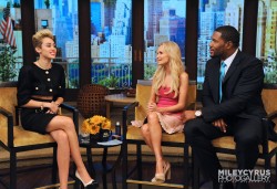 Miley Cyrus - on "Live with Kelly and Michael" in New York (6-26-13)