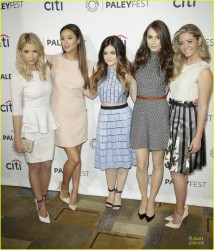 Ashley Benson, Lucy Hale, Shay Mitchell, Troian Bellisario, Janel Parrish, and Sasha Pieterse @ "Pretty Little Liars" at Paley Fest 2014 (JJ