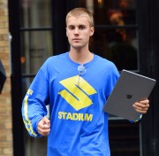 Justin Bieber - rocks a matching blue outfit as he steps out in NYC 05/25/2017